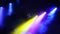 blurred light elements on the stage. Lighting effects on a concert stage at night. Lighting equipment. Lighting effects