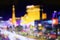 Blurred lights of night Las Vegas