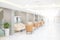 Blurred luxury hospital interior background