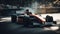 Blurred motion, shiny sports car, racing success generative AI