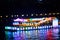 Blurred night cruise ship