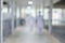 Blurred nurse and doctor walking at hospital corridor pathway in night time,medicine blurred background