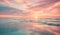 Blurred ocean sunrise with sky reflection, natural background