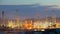 Blurred oil and refinery factory industry for background