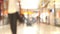 Blurred people inside city mall