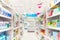 Blurred pharmacy store