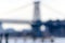 Blurred photograph of Williamsburg Bridge from Brooklin, New York City, USA