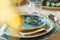 Blurred picture of an elegant table setting