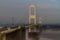 Blurred portrait image of  Suspension Bridge, landscape