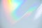 Blurred rainbow light refraction texture on white wall