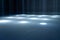 blurred rays of light on disco floor. white blue neon searchlight lights. laser lines and lighting effect