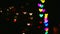 Blurred red warm shape hearts panning on wall beautiful rainbow shape hearts night light