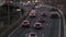 Blurred scene in the afternoon,traffic of entry of Barcelona.(real time)