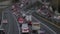 Blurred scene in the afternoon,traffic of entry of Barcelona.(real time)