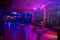 Blurred scene of night club before party started