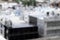 Blurred scene of several graves inside a cemetery