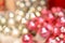 Blurred shiny silver and pink Christmas background