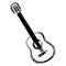 blurred silhouette acoustic musical guitar instrument