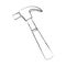 blurred sketch hammer tool icon