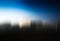 Blurred skyscrapers in daylight background