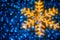 Blurred snowflake and lights background