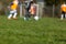 Blurred soccer kids