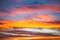 Blurred Sunset with clouds. Colorful Sunset, Sunrise Background.