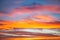 Blurred Sunset with clouds. Colorful Sunset, Sunrise Background.