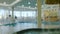 Blurred Swimming in spa pool with hot water in spa and wellness resort.