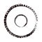 Blurred thick contour cog wheel pinion icon