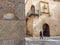 Blurred tourist in the medieval streets of Cuenca