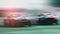Blurred -two sports cars are competing battle on and running at high speed outdoor race car drift with excitement, Xstream