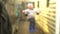 Blurred video, abstraction. Child Swings On A Swing