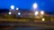 Blurred view of city highway in dusk