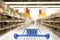 Blurred view of supermarket interior
