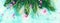 Blurred watercolor background fir branches, balls, New Year