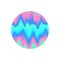 Blurred wavy abstract holographic silk soft blue pink colors blended flow circle