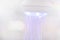 Blurred white shower head LED light for background, modern shower head LED lighting in blur picture for background