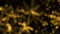 Blurred yellow Christmas illumination. Abstract bokeh particles background