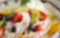 Blurring Style Strawberry Blueberry Kiwi Fruity Waffle Dessert Background for Design 4