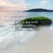 Blurry beach landscape with Inspirational quote