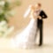 Blurry bride and groom dancing Out of focus wedding background with copy space generative ai illustration