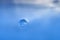 Blurry close up view of water surface.