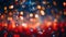 A blurry image of christmas lights with bokeh, AI