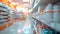 Blurry Photo of Pharmacy Store Aisle