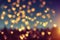 a blurry photo of a sky filled with lots of hearts in the air with a blurry background