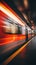 A blurry photo of a subway platform