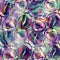 Blurry rainbow glitch artistic foliage texture background. Irregular bleeding watercolor tie dye seamless pattern. Ombre