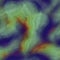 Blurry rainbow gradient glitch abstract texture background. Wavy irregular bleeding washed tie dye seamless pattern