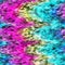 Blurry rainbow watercolor woven linen texture background. Grunge distressed tie dye melange seamless pattern. Variegated